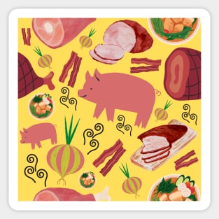 Porky Food Feast Sticker